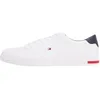 Image de Tommy Hilfiger Baskets Vulcanisées Homme Essential Leather Detail Chaussures, Blanc (White), 42