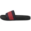 Image de Tommy Hilfiger Claquettes Homme Rubber TH Flag Pool Slide Sandales De Bain, Noir (Black), 40 EU