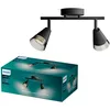 Image de Philips Cleft Spot 2 têtes, GU10 non inclus, Noir, IP20