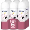 Image de Dove 0% Déodorant Roll On 48h Original Sans Aluminium Ni Alcool pour Femme avec 1/4 Crème Hydratante 6X50ml