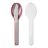 Image de Mepal - Set de Couverts 3 Pièces Ellipse - Set de Couverts à Emporter - Composé d'un Couteau, d'une Fourchette et d'une Cuillère - Avec Étui de Voyage - Acier Inoxydable - Vivid Mauve