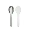 Image de Set de 3 couverts Ellipse Nordic Sage Mepal