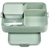 Image de Mepal Bento Lunch Box Large - Boite dejeuner - Pour 4 Sandwiches ou 8 Tranches de Pain - Lunchbox pour Sandwichs, Petits Snacks et Restes - Snack & Déjeuner - Nordic sage