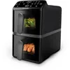Image de Philips Airfryer Série 4000   Air Fryer VerticalDuo, 10L, RapidAir, 13 modes de cuisson, synchronisation, gain de 45% d’espace, revêtement céramique sans PFAS, fenêtres de cuisson, Noir (NA460/00)