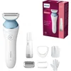 Image de Philips Rasoir féminin Série 8000 - rasoir sans fil avec 5 accessoires dont gant exfoliant, sabot (modèle BRL166/91)