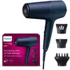 Image de Philips 5000 Series - sèche-cheveux, technologie ThermoShield, ionique, 2 300 W, bleu métallique, avec concentrateur de 9 mm et 11 mm, diffuseur de volume, BHD510/20