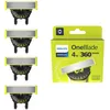 Image de Philips Genuine OneBlade 360 lames de remplacement, pour rasoir électrique OneBlade et coupe-cousue, pack de 4, modèle QP440/50