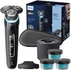 Image de Philips S9000 - rasoir électrique Wet & Dry pour hommes couleur Noir avec lames Lift & Cut, technologie SkinIQ, tondeuse à barbe, Clean Pod, socle de charge et étui de transport (modèle S9976/63)