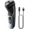 Image de Philips Series 3000 S3243/12 Rasoir électrique avec têtes 5D Pivot & Flex, 27 lames PowerCut auto-affûtées, utilisation humide & sèche, tondeuse rétractable, charge rapide - Noir