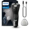 Image de Philips Electric Shaver Series 3000x -rasoir électrique Wet & Dry ,couleur Bleu celeste, avec technologie SkinProtect, tondeuse rétractable, rasoir ergonomique pour hommes -inclus rasoir nasal