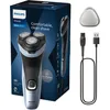 Image de Philips Electric Shaver Series 3000x - rasoir électrique Wet & Dry pour hommes, couleur Bleu céleste, technologie SkinProtect, tondeuse rétractable, rasoir ergonomique pour hommes (modèle X3053/00)