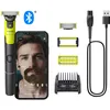 Image de Philips OneBlade 360 avec connectivité Authentique visage + corps, tondeuse à barbe électrique, technologie 360, peigne réglable 5en1, 1x kit pour le corps, (modèle QP4631/30)