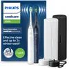 Image de Philips Sonicare 5500 - Brosse à dents électrique sonique avec 2 modes, Alerte de pression, EasyStart, SmarTimer et BrushPacer, Blanc et Bleu marine, Pack de 2, modèle HX7119/01