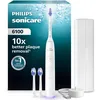 Image de Philips Sonicare 6100 - Brosse à dents électrique sonique avec 2 modes de brossage, 3 niveaux d'intensité, Alerte de pression, EasyStart, Coffret de voyage, Blanc, HX7400/02 [Nouvelle technologie]