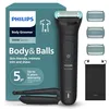 Image de Philips Bodygroom série 5000 - Tondeuse pour hommes avec Triple protection, taille des poils et rasage des zones intimes, accessoire pliant pour le dos, 100% étanche, autonomie de 100 min, BG5480/15