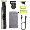 Image de Philips OneBlade Pro 360 QP6552/30 Oneblade avec lame 360 de rechange, 3 sabots, utilisation humide & sèche, batterie rechargeable - Noir