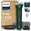 Image de Philips Bodygroom série 7000 - Tondeuse pour hommes, tête flexible 2D Triple protection, têtes interchangeables, taille et rasage des zones intimes, 100% étanche, autonomie de 120 min, BG7485/30