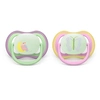 Image de Lot de 2 sucettes ultra air nuit animaux Rose/Vert