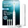 Image de Brosse à dents électrique Philips Sonicare série 4000   capteur de pression, 4 réglages, EasyStart, SmarTimer, 21 jours d’autonomie, étui de voyage, coloris blanc, modèle HX4046/41, [Nouveau]