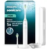 Image de Philips Sonicare série 3100   Brosse à dents électrique, capteur de pression, 3 intensités, EasyStart, SmarTimer, 14 jours d’autonomie, étui de voyage, coloris blanc, modèle HX4034/21, [Nouveau]
