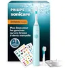 Image de Philips Sonicare For Kids   brosse à dents électrique sonique pour enfants de 3 ans et plus, 2 modes douceur, minuterie sonore 2 min, 2 mini-têtes de brosse, coloris bleu, modèle HX6500/23