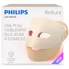 Image de Philips ReAura   masque LED 3-en-1 visage, contour des yeux et cou, 3 modes spécialisés, technologie lumières bleue, rouge et proche infrarouge cliniquement prouvée¹, design souple, 10 min, LTM7100/00