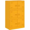 Image de Buffet jaune moutarde 67x39x107 cm acier