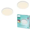 Image de Philips LED Salle de bain Plafonnier Superslim, blanc, 15W, lumière blanc chaud 2.700K, 3 réglages de lumière - variateur sans gradateur, protection IP44, pack de deux