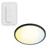 Image de Philips LED, Plafonnier Superslim Rond +Télécommande, Ø 29.1 cm, Noir | Éclairage plafond LED avec Télécommande intégrée, 5 ambiances préréglées, Gradation jusqu'à 1%, Design Extra Plat, 16W