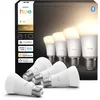 Image de Philips Hue Ampoule connectée A60 LED, Lumière blanche chaude 2700 K, Ampoule Philips Hue E27, 9,5 W, 810 lumens, Intensité variable, Compatible Alexa, Google Assistant et Apple Home, pack de 4