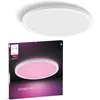 Image de Philips Hue Devote Panneau LED Connecté, White and Color Ambiance, Rond 30 cm, 16,6W, 2000 Lumens, Cadre Blanc pour Éclairage Intérieur, Plafond, Salon, Cuisine, Couloir, Pack de 2