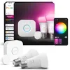 Image de Philips Hue Kit de démarrage avec Bridge + 2 spots E27 + Smart Button, Ampoule Philips Hue White and Color Ambiance, Ampoule connectée compatible Apple Home, Alexa, Google, Samsung SmartThings