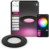 Image de Philips Hue Spot Encastrable Fin, Plafonnier LED Encastré, 1000 lm, 90 mm, Fin, Spectre Complet 1000 K-20000 K, Gradation Ultra Faible, Couleurs Précises, Éclairage Intelligent, Noir, Pack de 1  