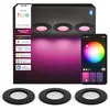 Image de Philips Hue Spot Encastrable Fin, Plafonnier LED Encastré, 1000 lm, 90 mm, Fin, Spectre Complet 1000 K-20000 K, Gradation Ultra Faible, Couleurs Précises, Éclairage Intelligent, Noir, Pack de 3  