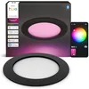 Image de Philips Hue Spot Encastrable Fin, Plafonnier LED Encastré, 1500 lm, 170 mm, Fin, Spectre Complet 1000 K-20000 K, Gradation Ultra Faible, Couleurs Précises, Éclairage Intelligent, Noir, Pack de 1  