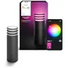 Image de Philips Hue Lucca Borne Extérieur, Lumière Blanche et Multicolore Personnalisable, 1100 lm, Ampoule LED A60 Incluse, Luminosité Variable, IP44 Résiste aux Intempéries, Compatible Matter, Zigbee