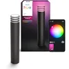 Image de Philips Hue Lucca Lampadaire Extérieur, Lumière Blanche et Multicolore Personnalisable, 1100 lm, Ampoule A60 Incluse, Luminosité Variable, IP44 Résiste aux Intempéries, Compatible Matter, Zigbee