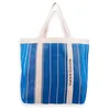 Image de Scotch & Soda Striped Beach Bag, Sac de Courses Femmes, Aqua Blue Stripe