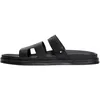 Image de Tommy Hilfiger Sandales plates réglables Premium Lth FM0FM05773 pour homme, noir (noir), pointure 41