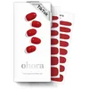 Image de ohora Bandes de gel semi-durci (N Addict)   Fonctionne avec toutes les lampes à ongles, qualité salon, longue durée, facile à appliquer et à enlever   Comprend 2 tampons de préparation   Rouge