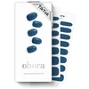 Image de ohora Lot de 30 bandelettes de gel semi-durcies (N Cream Indigo)   Bleu uni pour 2 cycles   Compatible avec lampe UV, qualité professionnelle, durable et facile à appliquer, comprend 2 tampons de