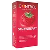 Image de Strawberry Lot de 12 boîtes de préservatifs parfumées et parfumées à la fraise et lubrifiées Rouge