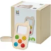 Image de PlanToys Mon Premier Téléphone - Téléphone en Bois pour Enfant avec Écran Loupe et Dragonne - Jouet Écologique 1+ An