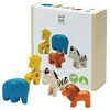 Image de PLAN TOYS Jouet en Bois 4 Figurines Animaux de la Savane
