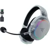 Image de Razer Barracuda X Chroma Phantom White - Casque Gaming sans Fil Multi-Plateforme - 285g - Haut-parleurs Triforce 40mm - Double Connexion sans Fil HyperSpeed & Bluetooth - RGB | Édition Phantom White