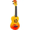 Image de Soprano Finition Fleurs Hibiscus Orange Brillant