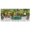Image de ModÃ©lisme HO : Accessoires de dÃ©cor : Bancs publics