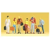 Image de Modélisme HO : Figurines : Voyageurs en marche