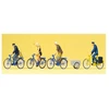 Image de ModÃ©lisme HO : Figurines : Cyclistes et remorque
