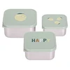 Image de LÄSSIG Lot de 3 Petites Boîtes à Goûter Happy Fruit - Citron